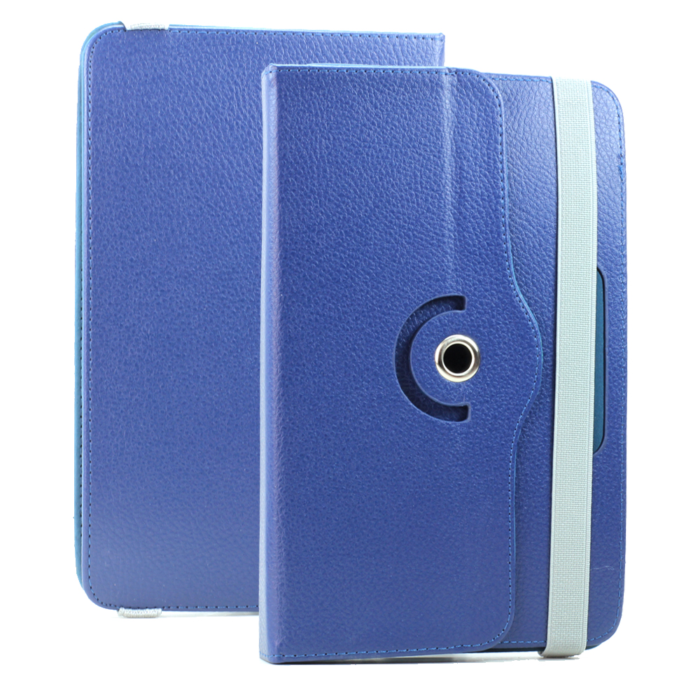 Universal 7 inch 360 Premium Flip LEATHER Tablet Case (Blue)